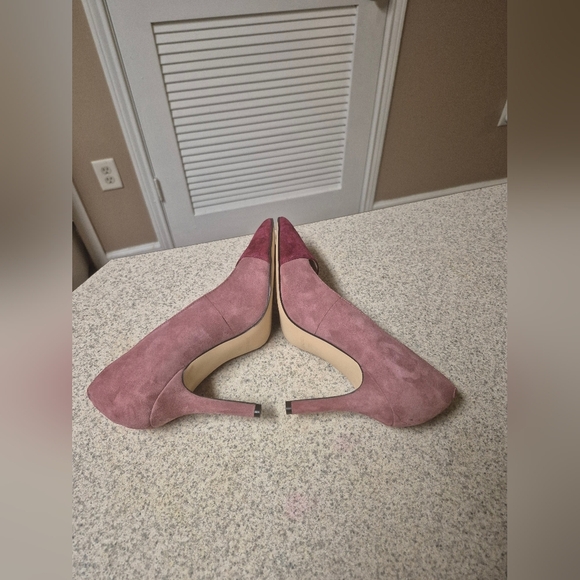 Nine West Women's Burgundy Suede Pumps - Picture 2 of 8
